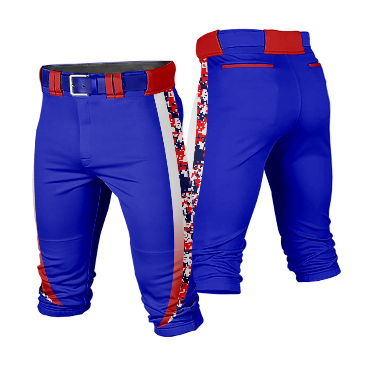 Custom Camouflage Cropped Baseball Pants