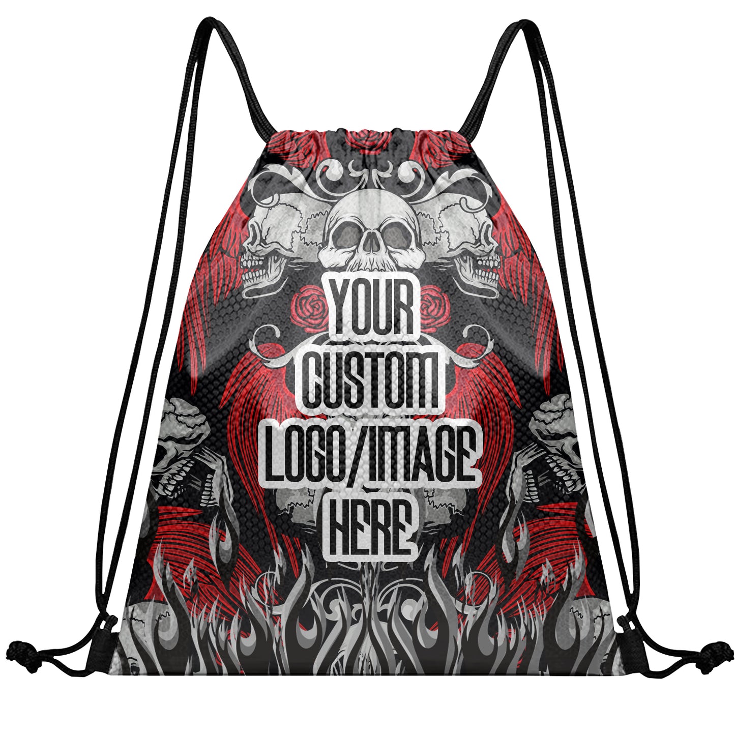 Custom Backpack Drawstring Bags Sublimation Printed Logo Text Team