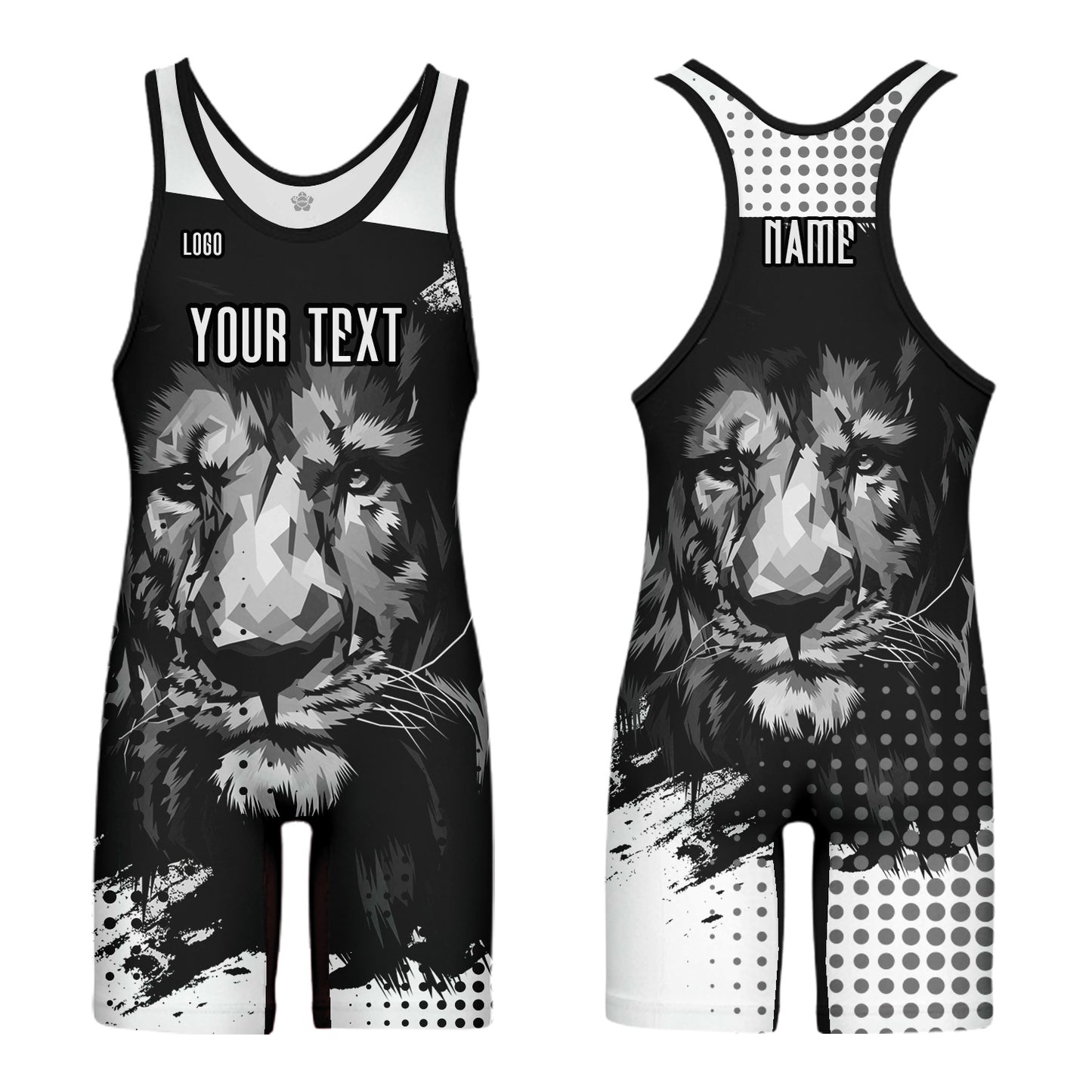 Custom Unisex Wrestling Singlet Animal Pattern