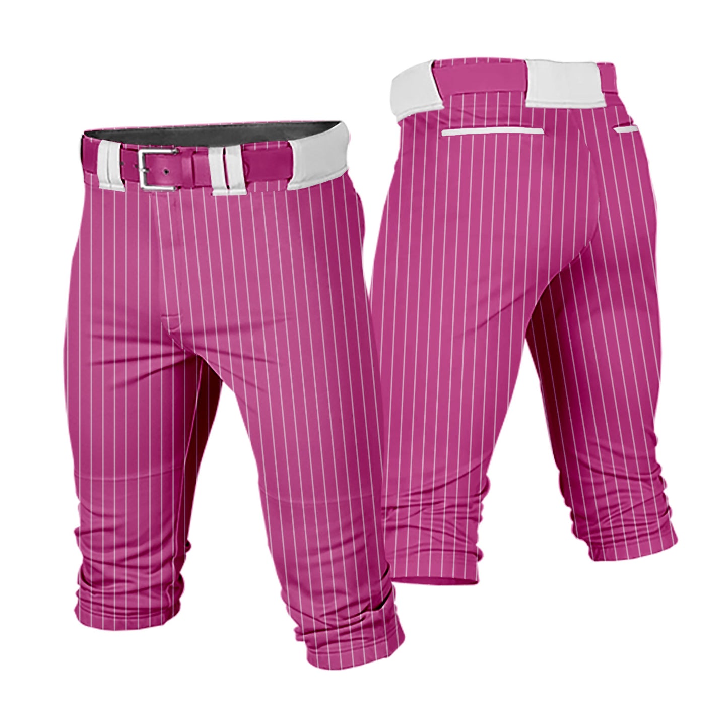Custom Men Youth Striped Cropped Baseball Pants Training Uniform