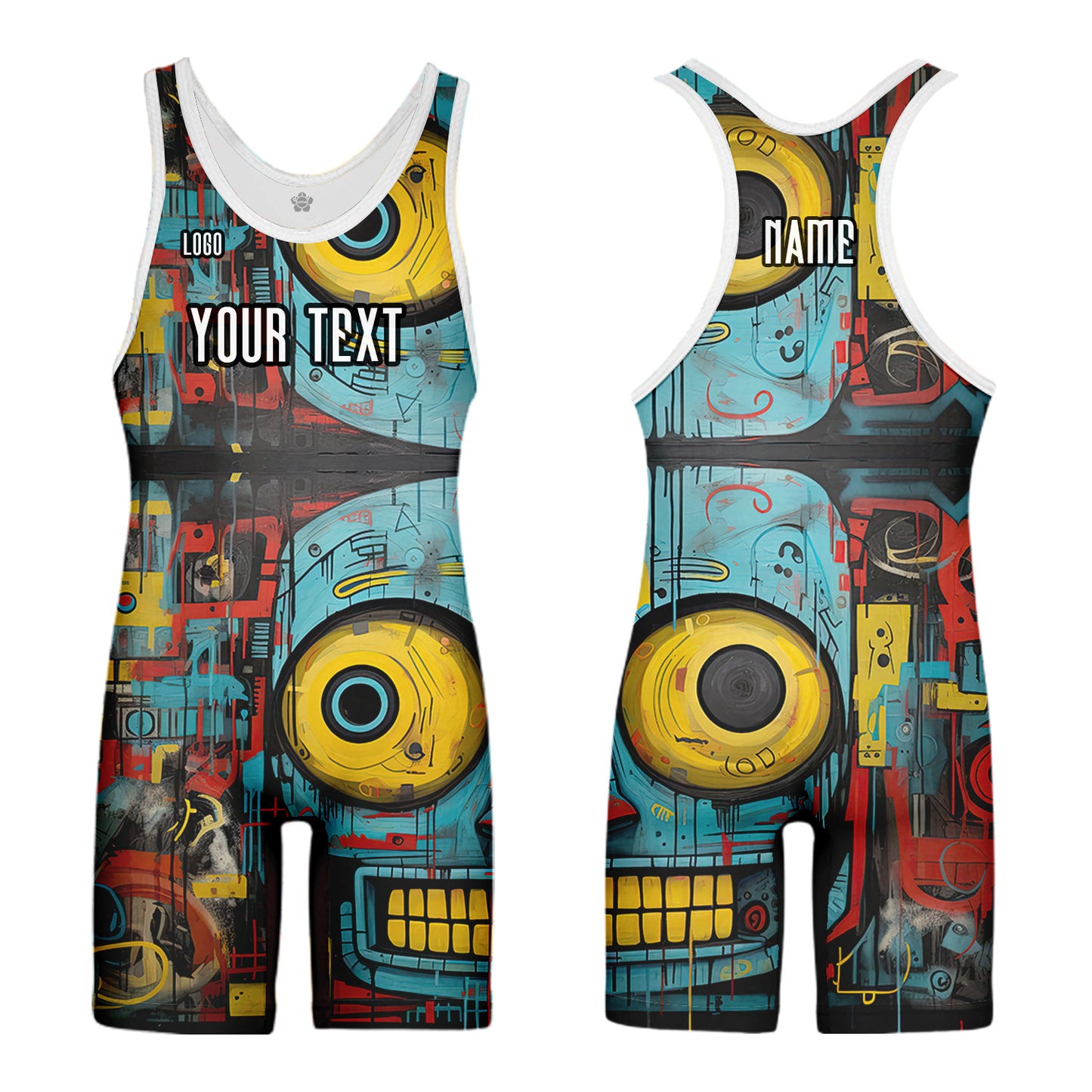 Custom Men Women Cartoon Sports Wrestling Singlet