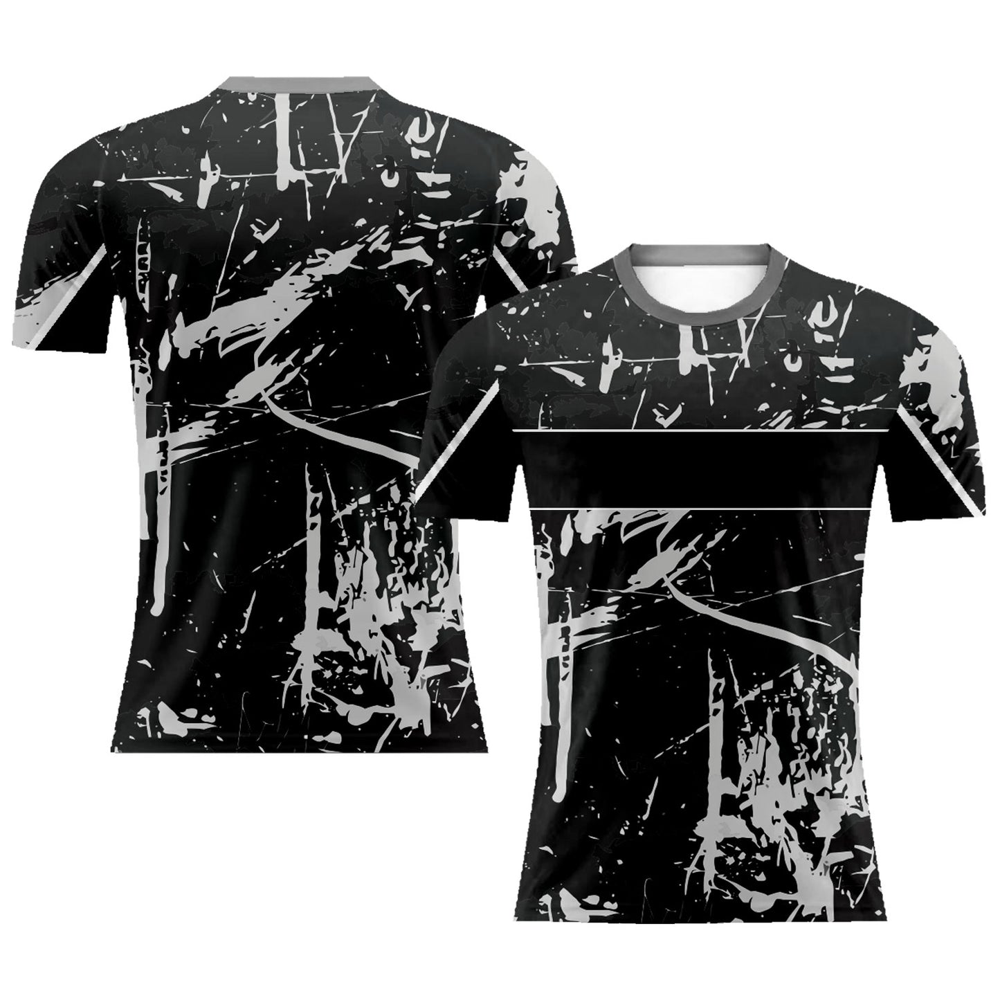 Custom Black Gray Graffiti Design Soccer Uniform