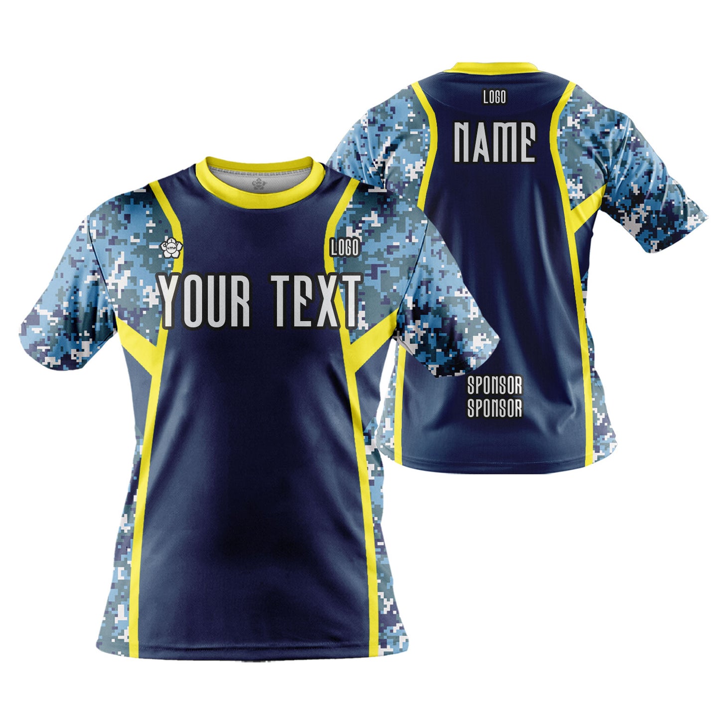 Custom Unisex Camouflage Series Jersey Shirt Short Sleeve for Running