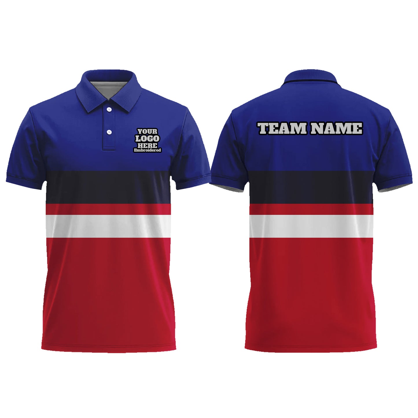 Custom Men Graphic Polo Shirts Short Sleeve Golf Jersey