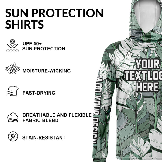 Unisex Hawaii Sun Shirt Hooded Add Your Text Photo