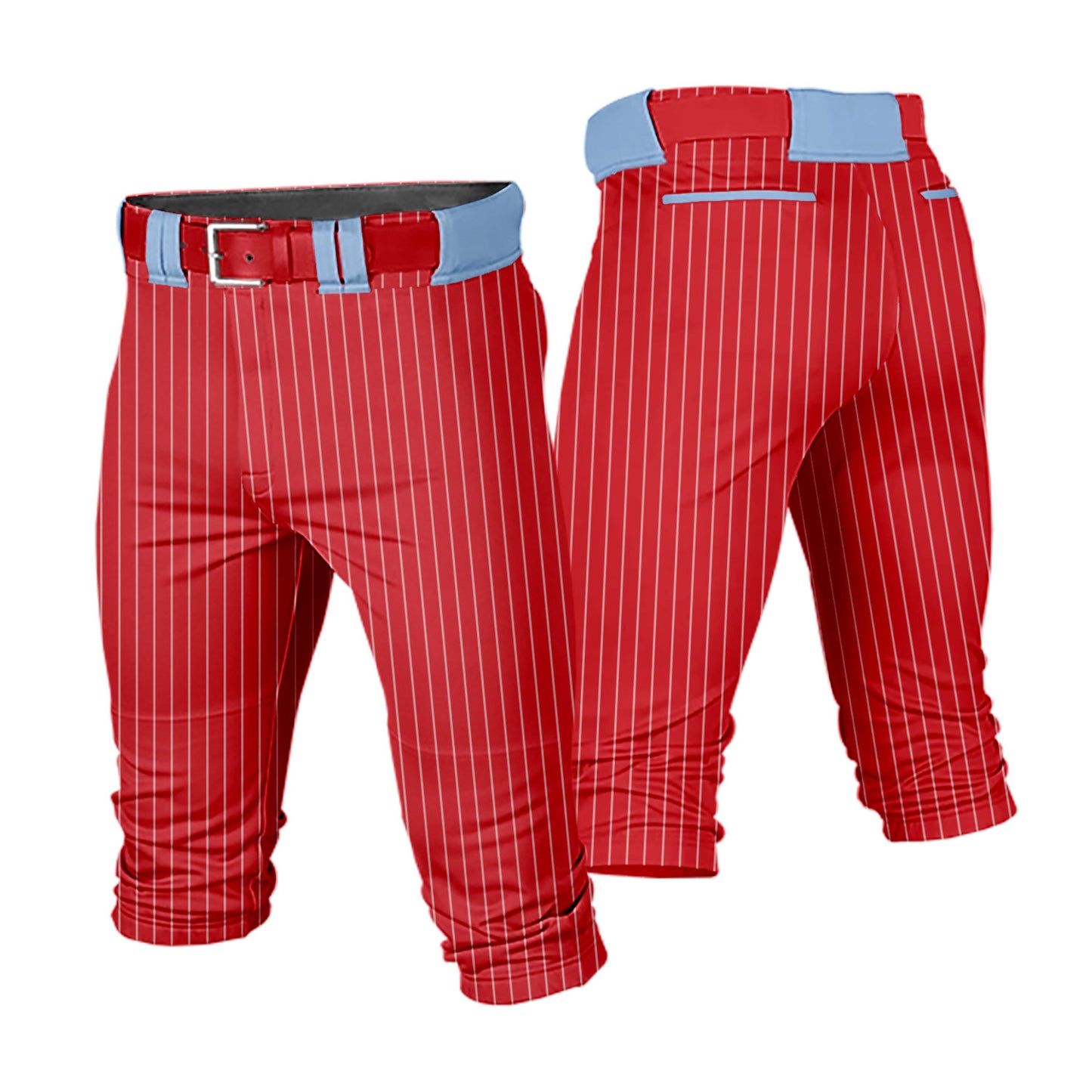 Custom Men Youth Striped Cropped Baseball Pants Training Uniform