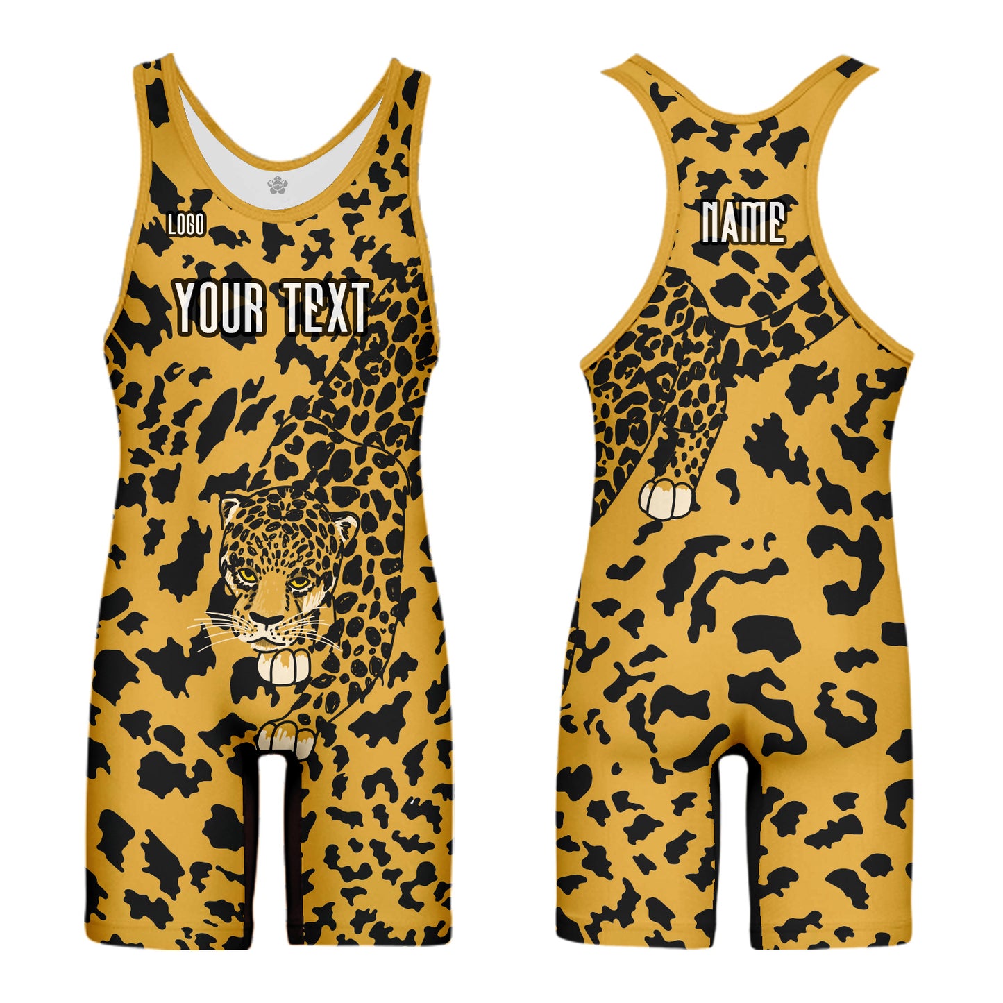 Custom Unisex Wrestling Singlet Animal Pattern