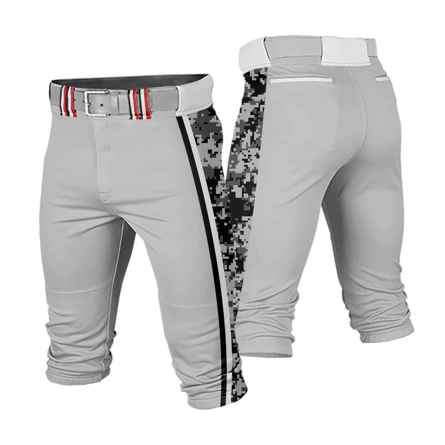Custom Camouflage Cropped Baseball Pants