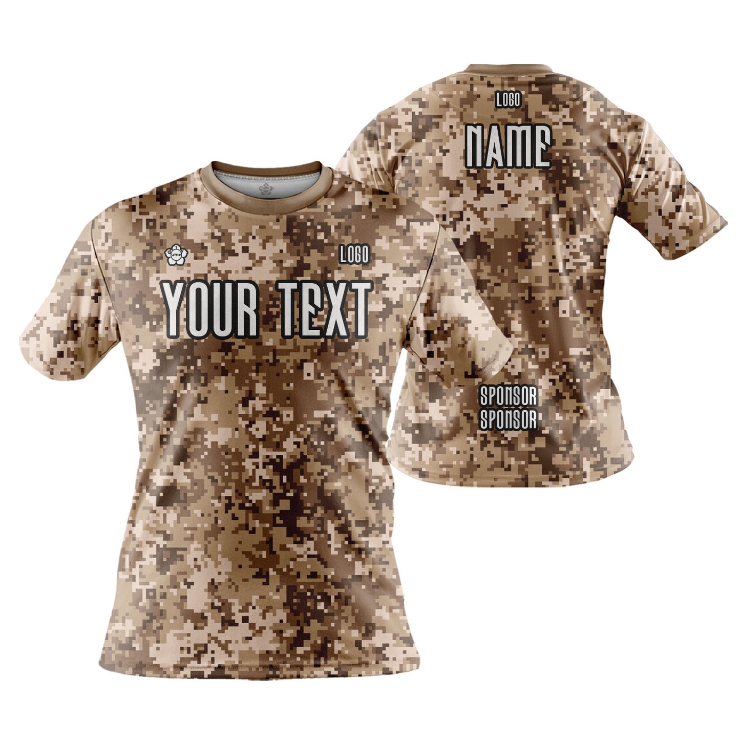Custom Unisex Camouflage Series Jersey Shirt Short Sleeve for Running