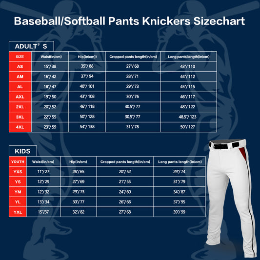 Custom Men Youth Gradient Baseball Pants Casual Sportswear