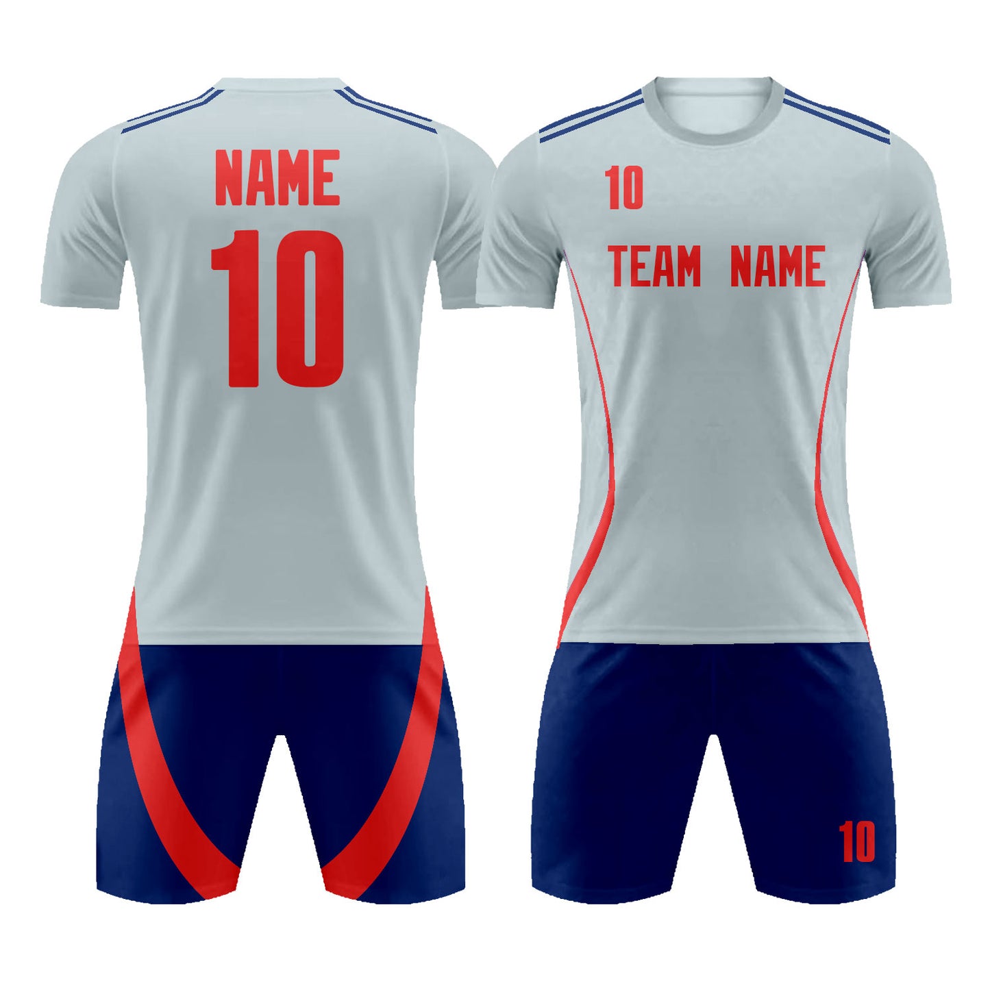 Custom Soccer Shirt and Shorts with Name Number Logo