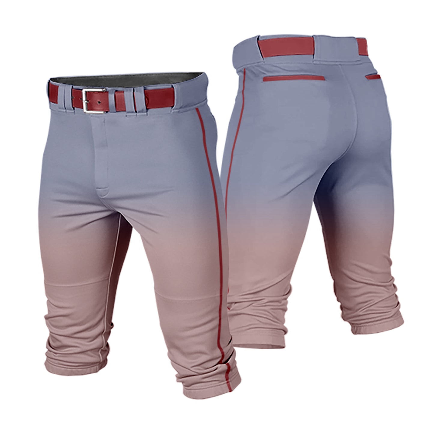 Custom Men Youth Gradient Cropped Baseball Pants