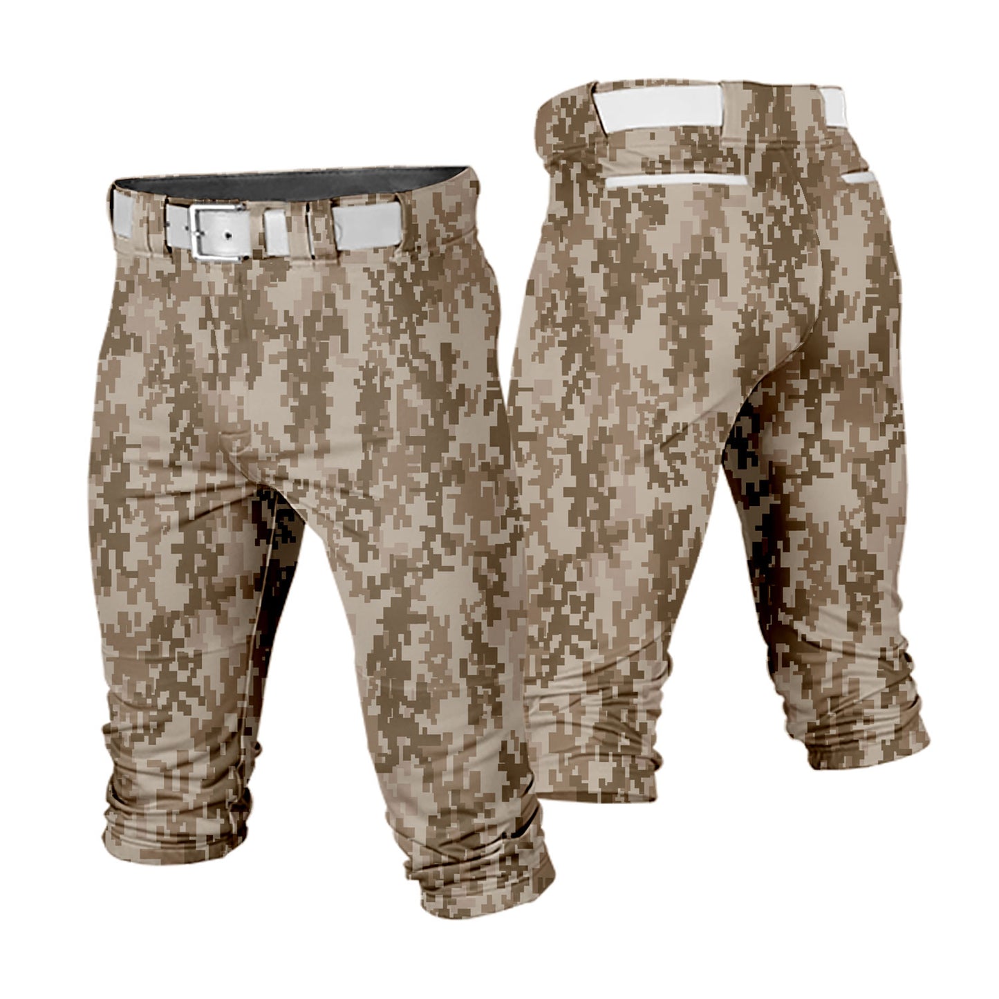 Custom Camouflage Cropped Baseball Pants