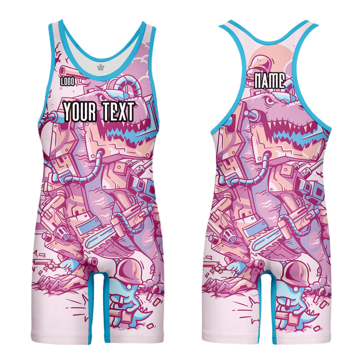 Custom Men Women Cartoon Sports Wrestling Singlet