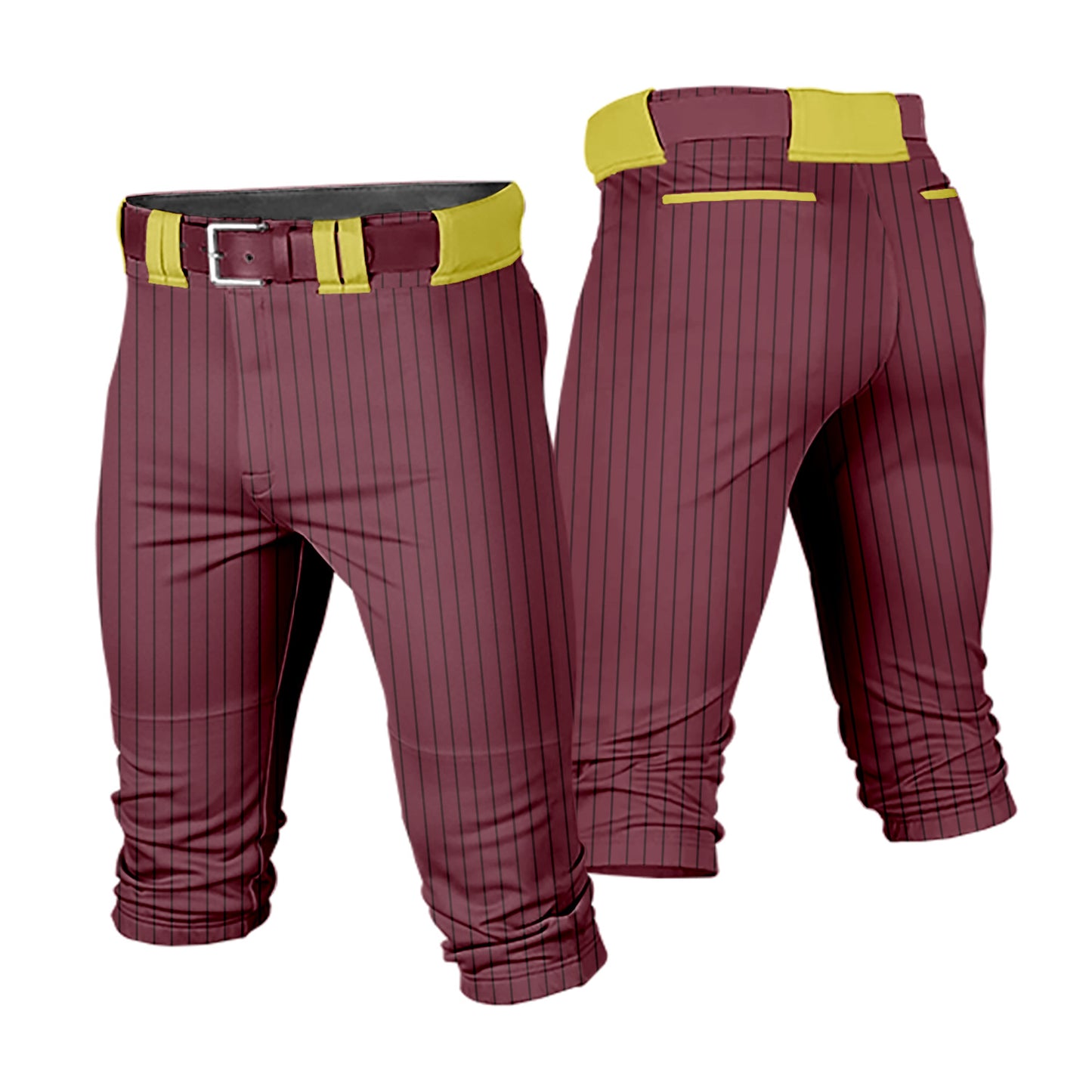 Custom Men Youth Striped Cropped Baseball Pants Training Uniform