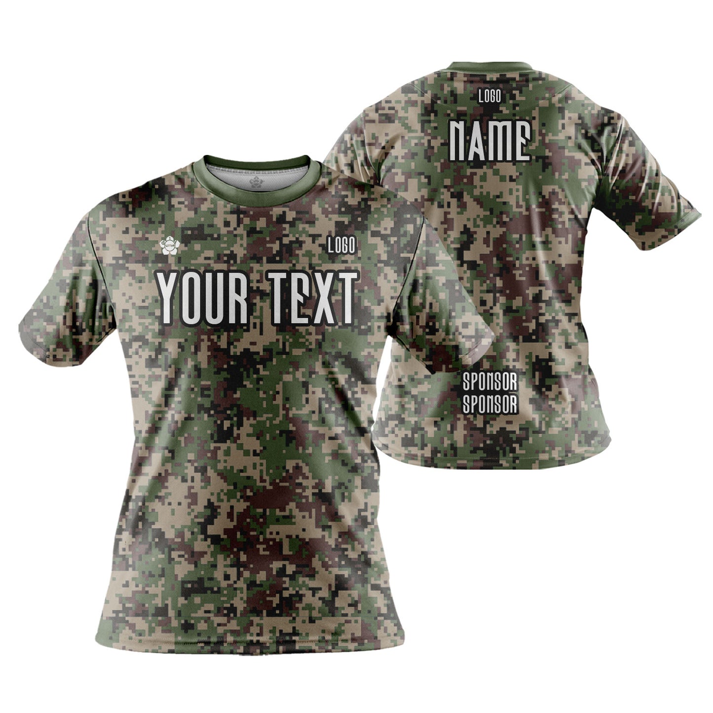 Custom Unisex Camouflage Series Jersey Shirt Short Sleeve for Running