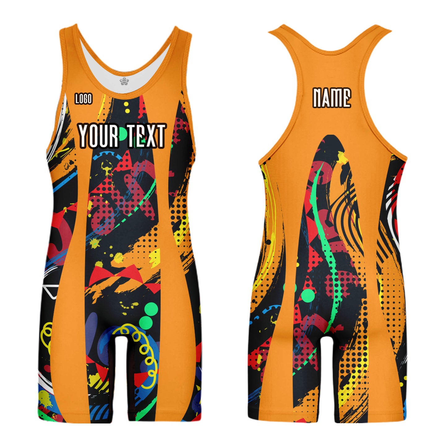 Custom Men Women Graffiti Sports Wrestling Singlet