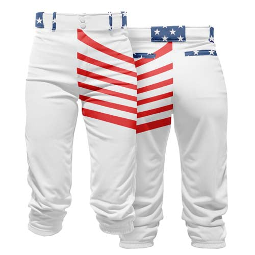 Custom Men Youth USA Patriotic Baseball Game Pants Sportswear