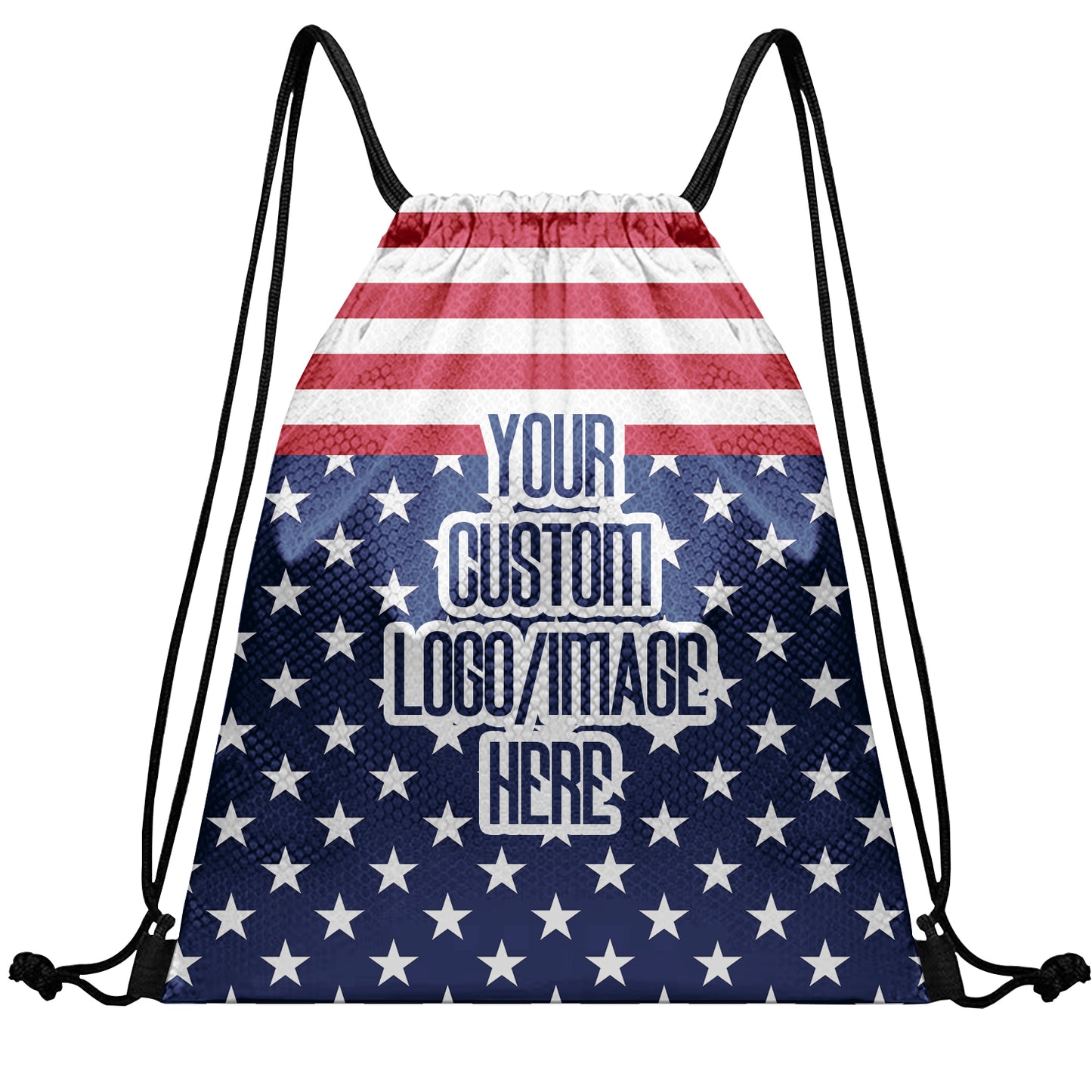 Made Your Own Honor Respect Thin Blue Flag Drawstring Backpack