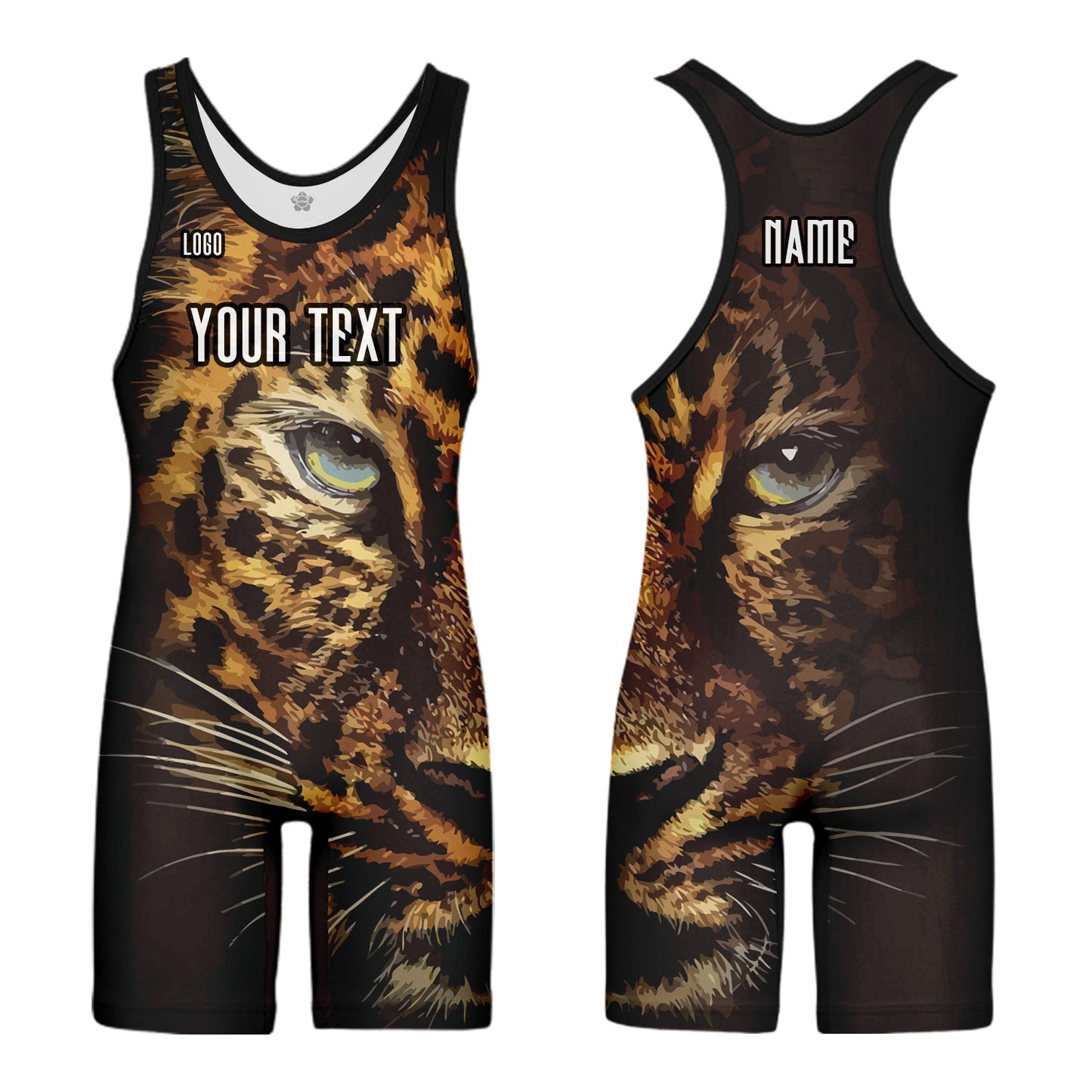 Custom Unisex Wrestling Singlet Animal Pattern