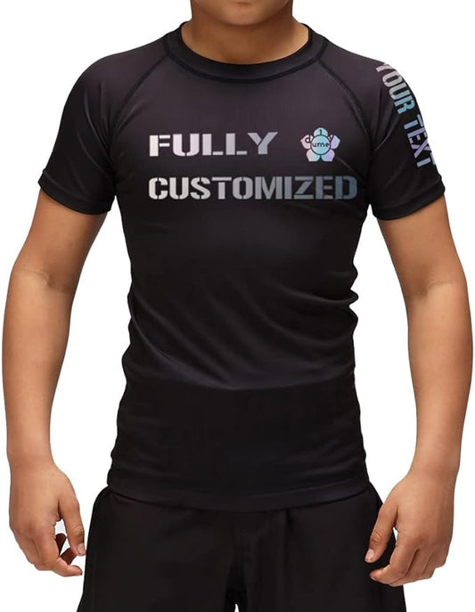 Youth Kid's Fully Customized Rashguard Compression Jersey Shirt