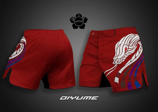 Unisex Custom Graphic Mid-Thigh Fight Short High Durability for Grappling