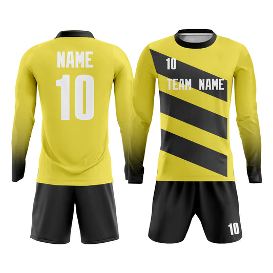 Custom Soccer Uniform Yellow Jersey
