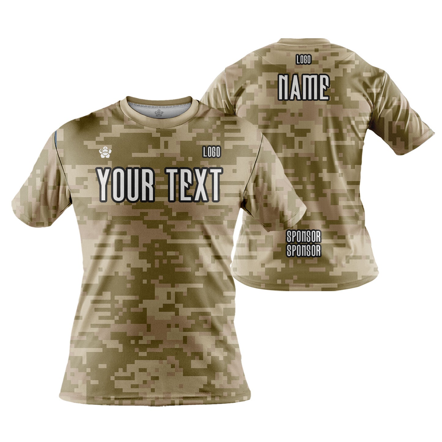 Custom Unisex Camouflage Series Jersey Shirt Short Sleeve for Running