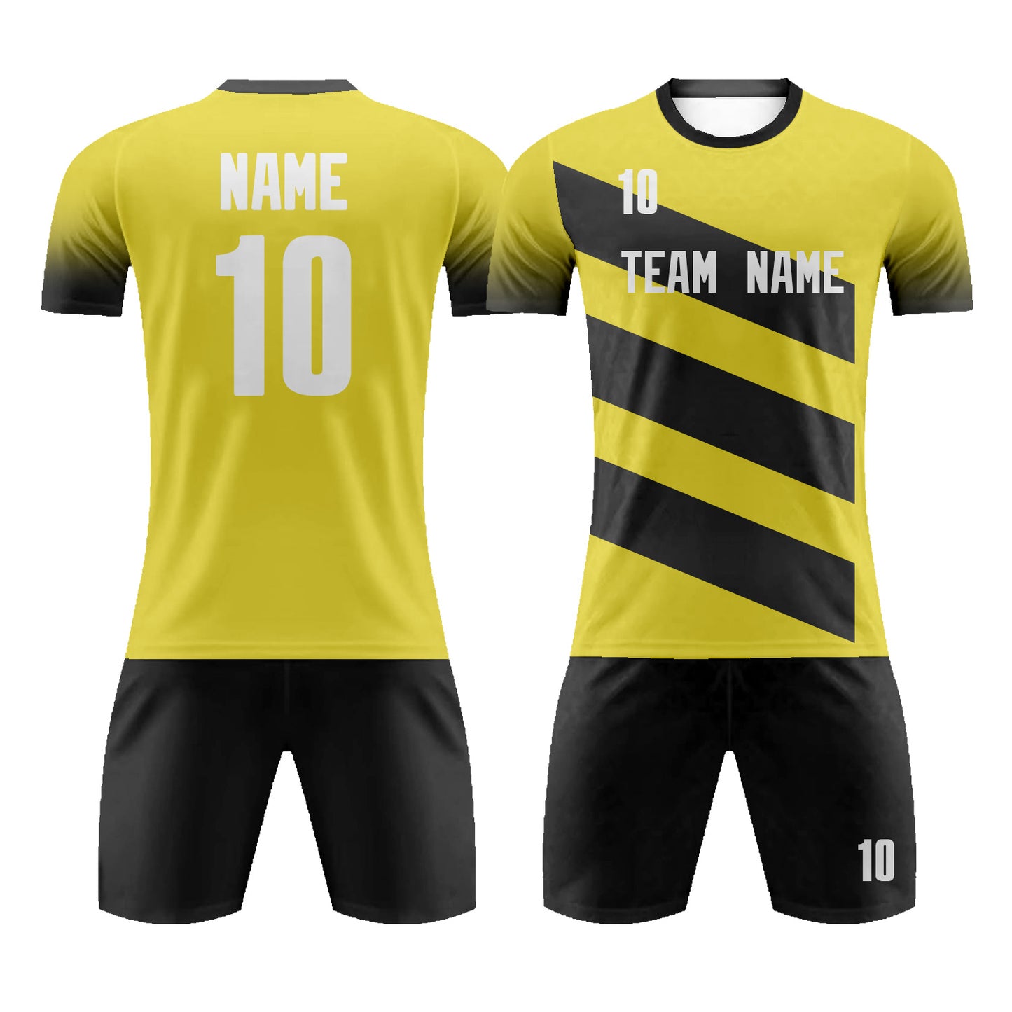 Custom Soccer Uniform Yellow Jersey