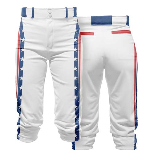 Custom Men Youth USA Patriotic Baseball Game Pants Sportswear