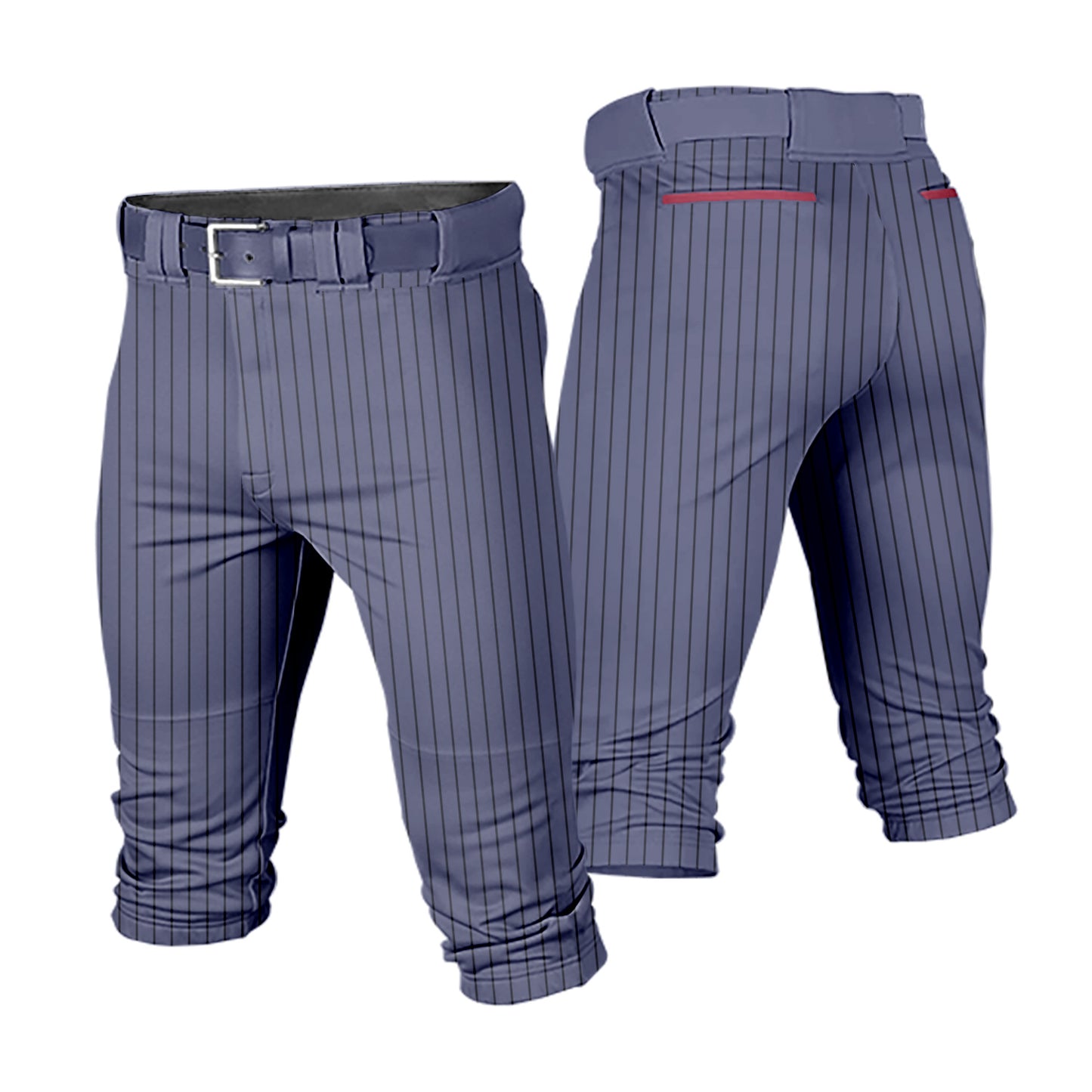 Custom Men Youth Striped Cropped Baseball Pants Training Uniform