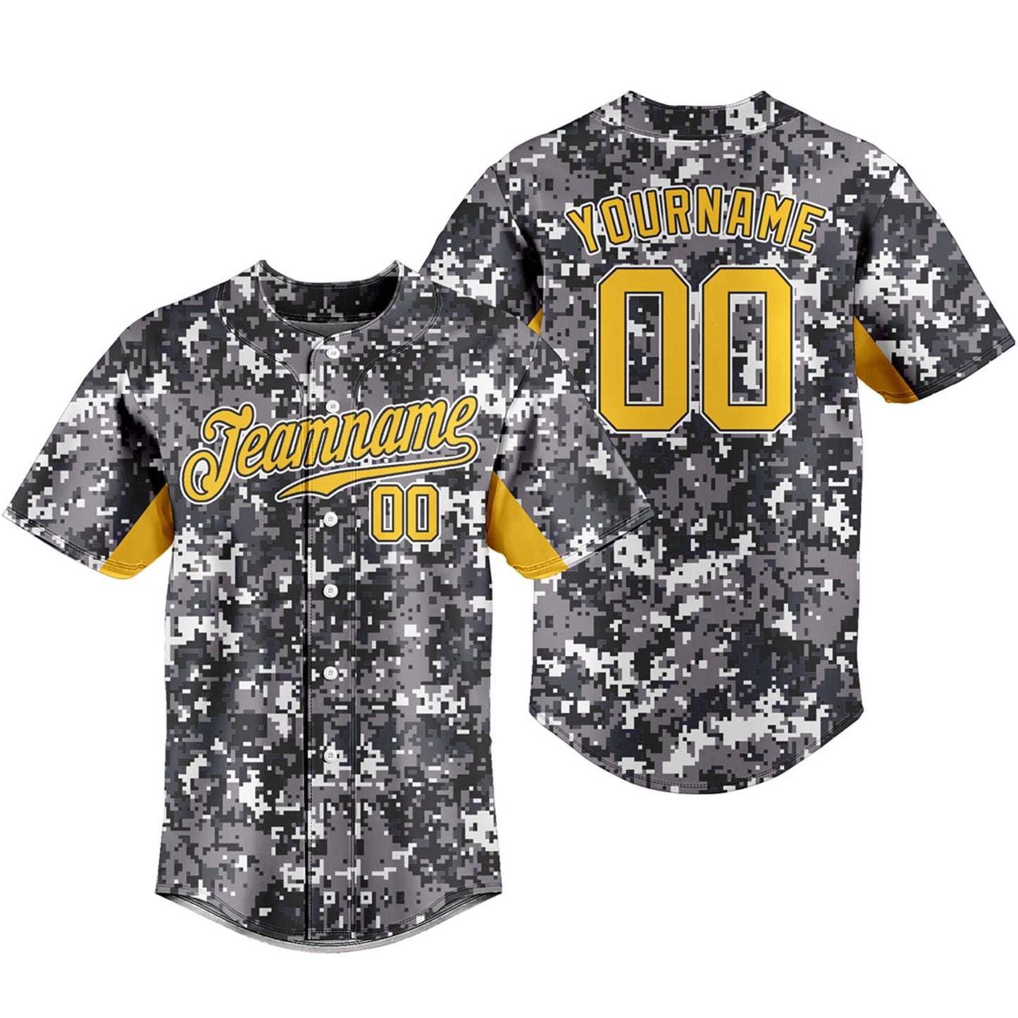 Personalized Camouflage Baseball Shirts Sports Uniform