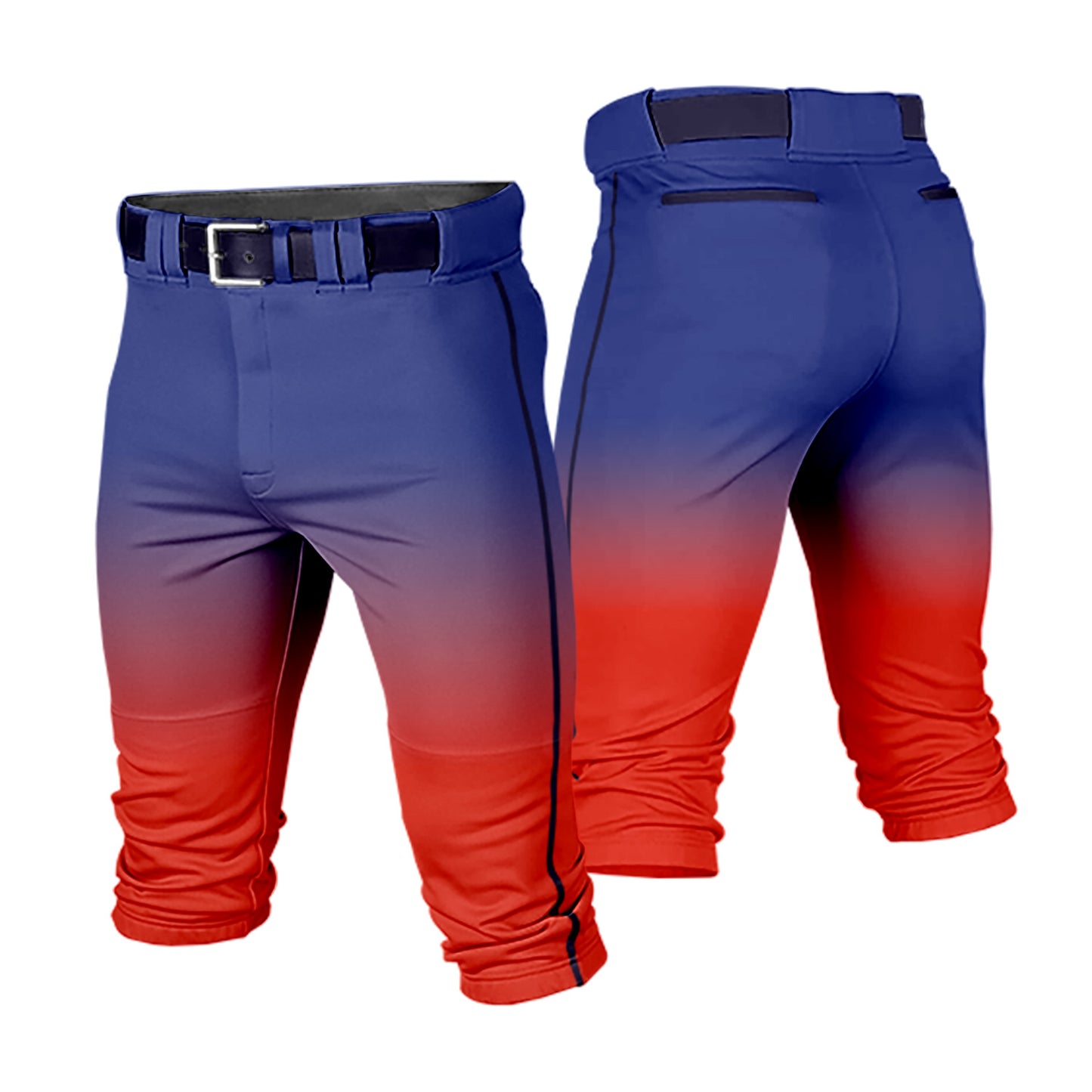 Custom Men Youth Gradient Cropped Baseball Pants