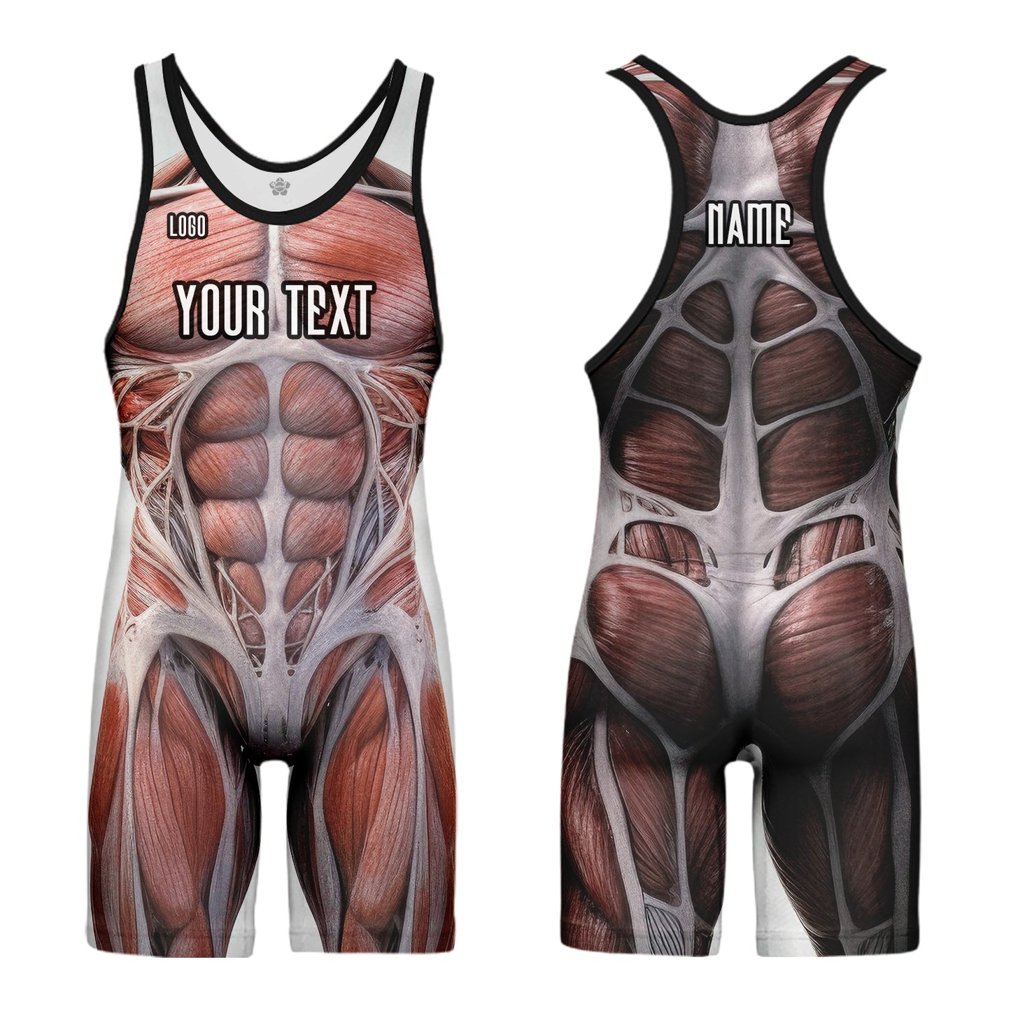 Custom Men Women Funny Muscle Athletic Wrestling Singlet