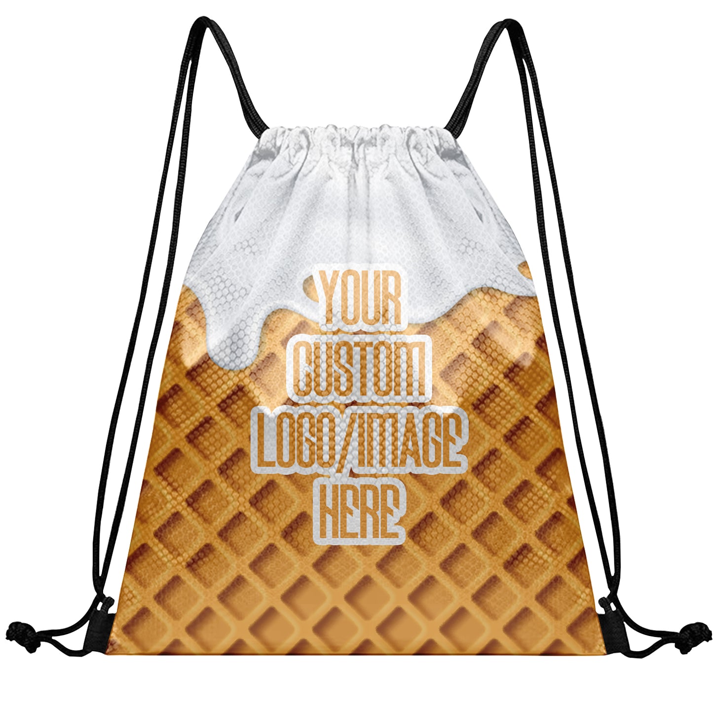 Men Women Ready Sackpack Custom Biscuit Drawstring Backpack