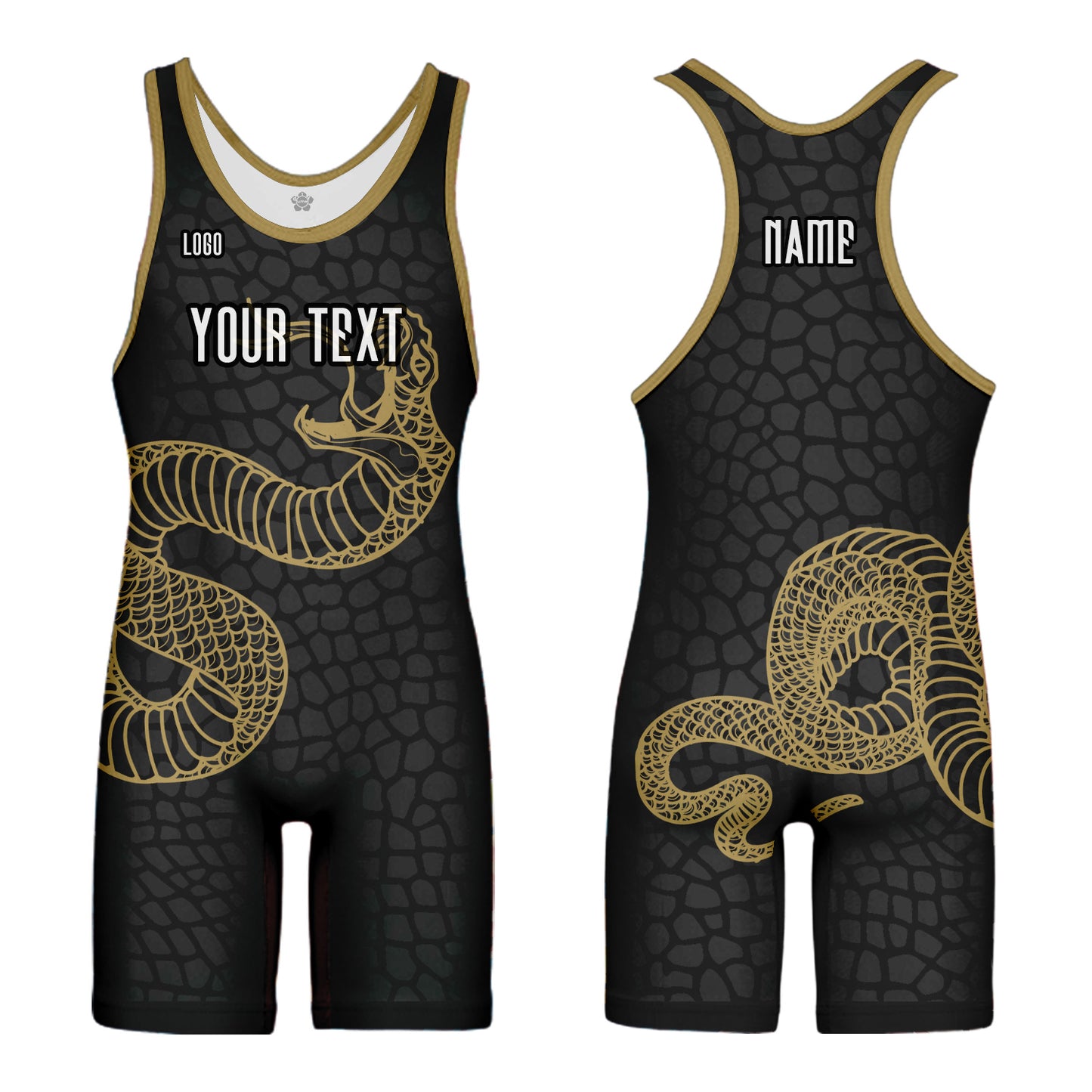 Custom Unisex Wrestling Singlet Animal Pattern