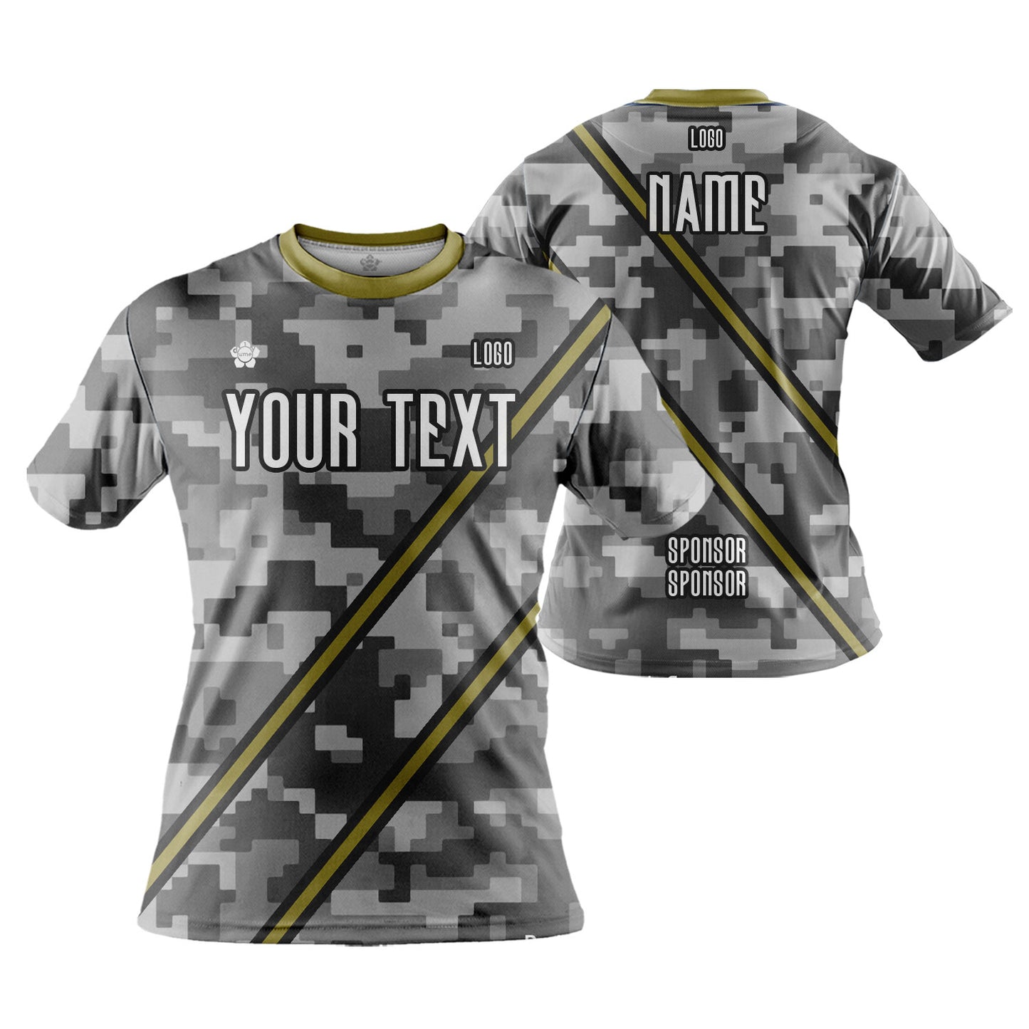 Custom Unisex Camouflage Series Jersey Shirt Short Sleeve for Running