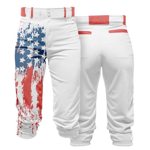 Custom Men Youth USA Patriotic Baseball Game Pants Sportswear