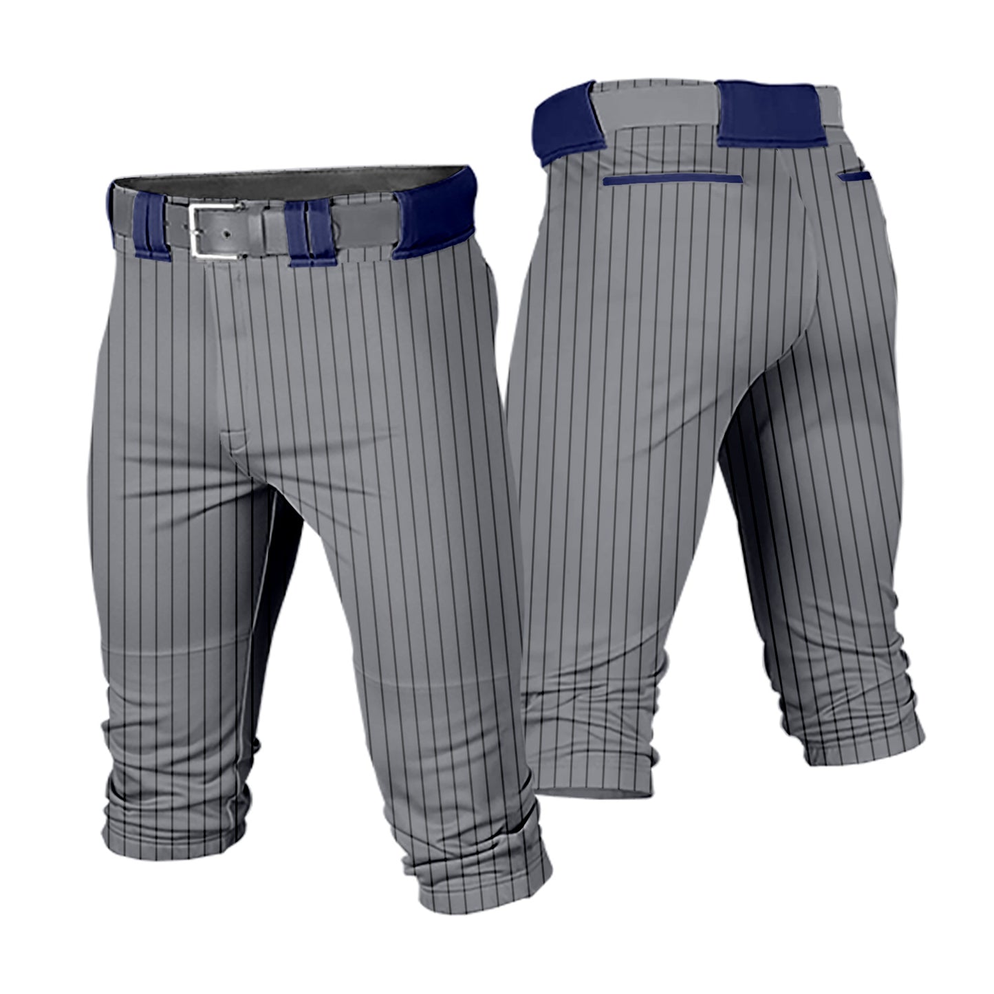 Custom Men Youth Striped Cropped Baseball Pants Training Uniform