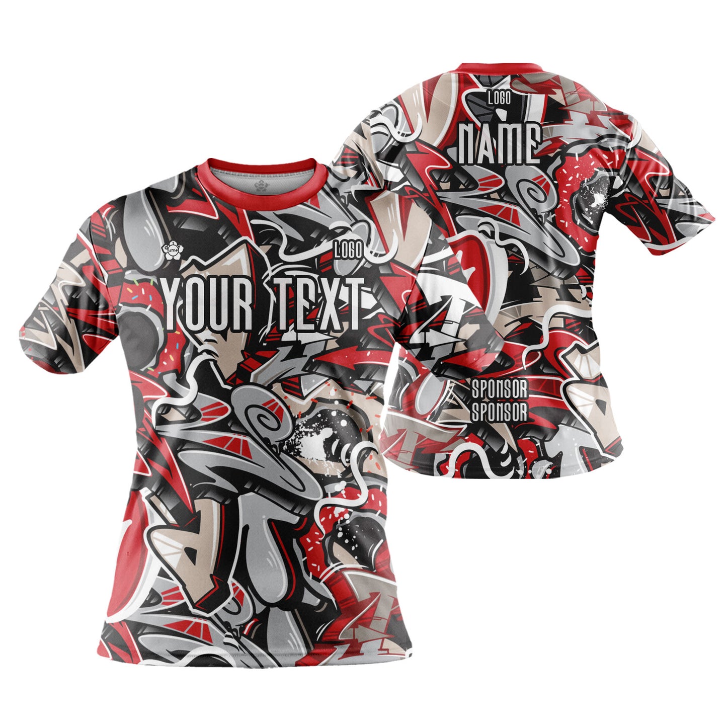 Custom Unisex Street Graffiti Jersey Shirt Short Sleeve for Running