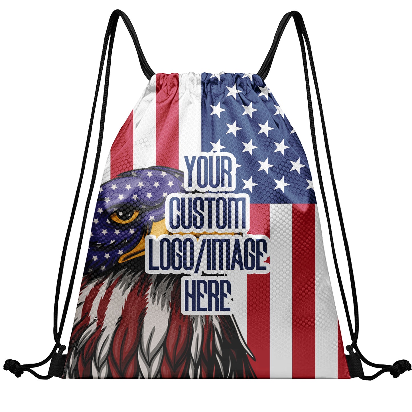 Made Your Own Honor Respect Thin Blue Flag Drawstring Backpack
