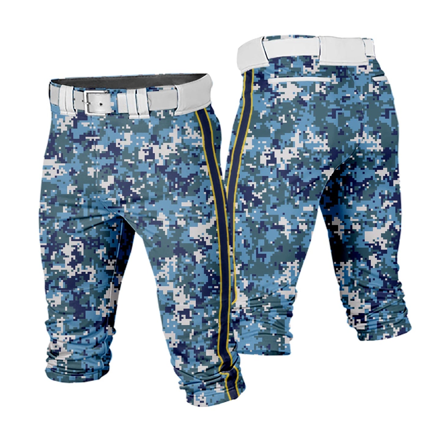 Custom Camouflage Cropped Baseball Pants