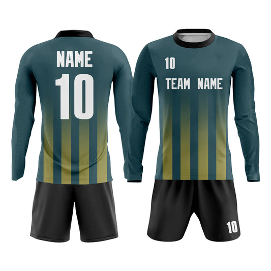 Men's Youth Striped Soccer Jerseys Shorts