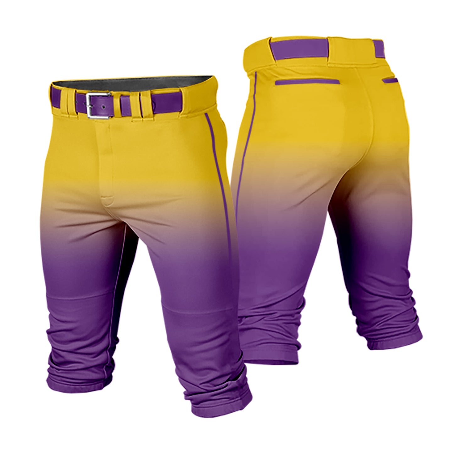 Custom Men Youth Gradient Cropped Baseball Pants