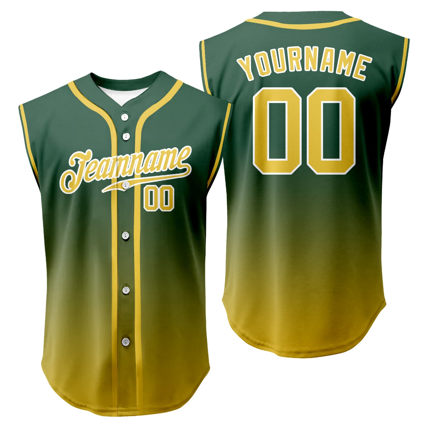 Custom Gradient Breathable Sleeveless Baseball Jersey