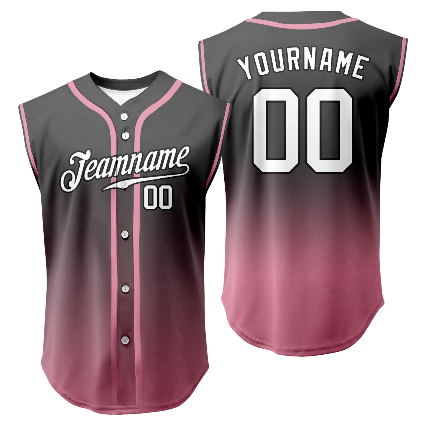 Custom Gradient Breathable Sleeveless Baseball Jersey