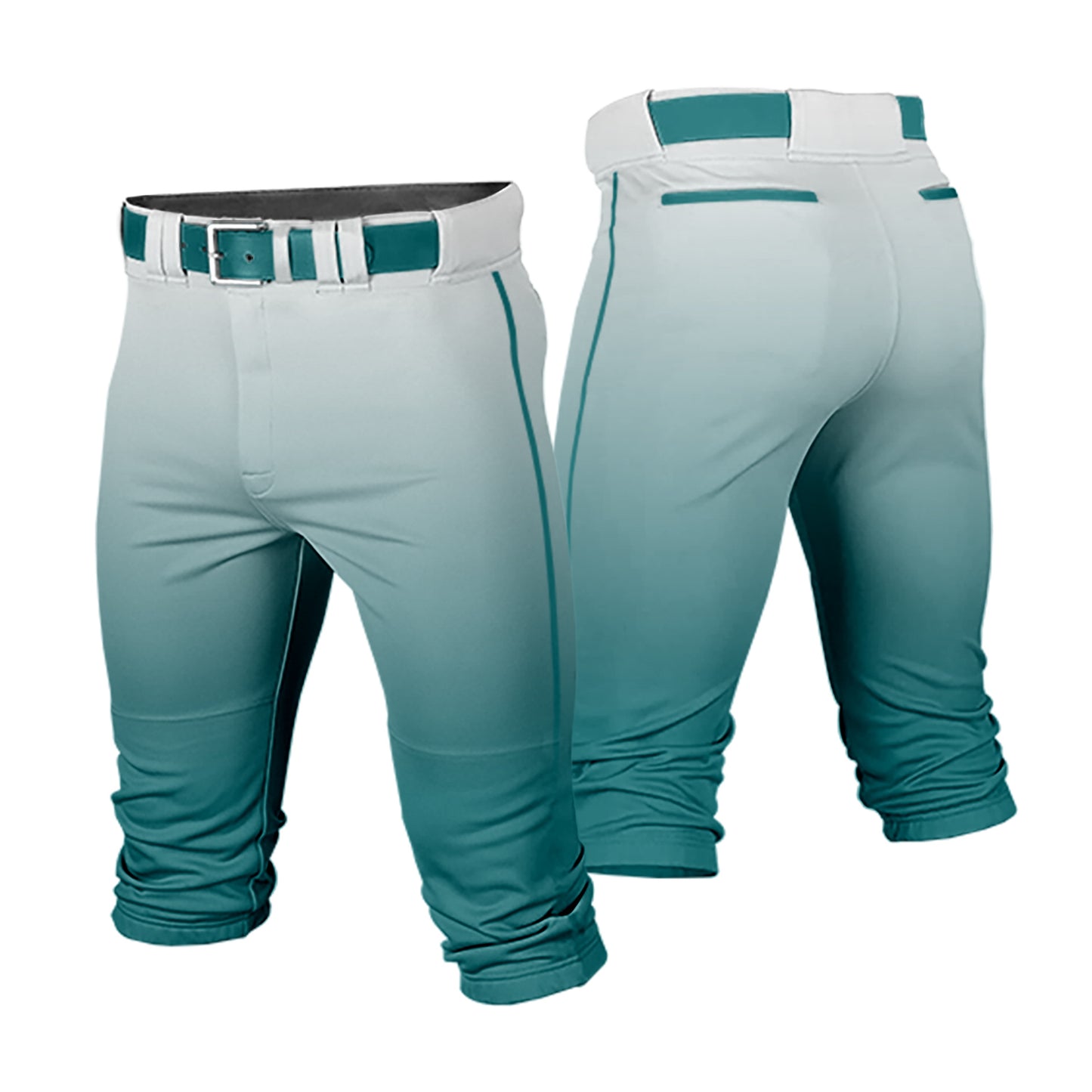 Custom Men Youth Gradient Cropped Baseball Pants