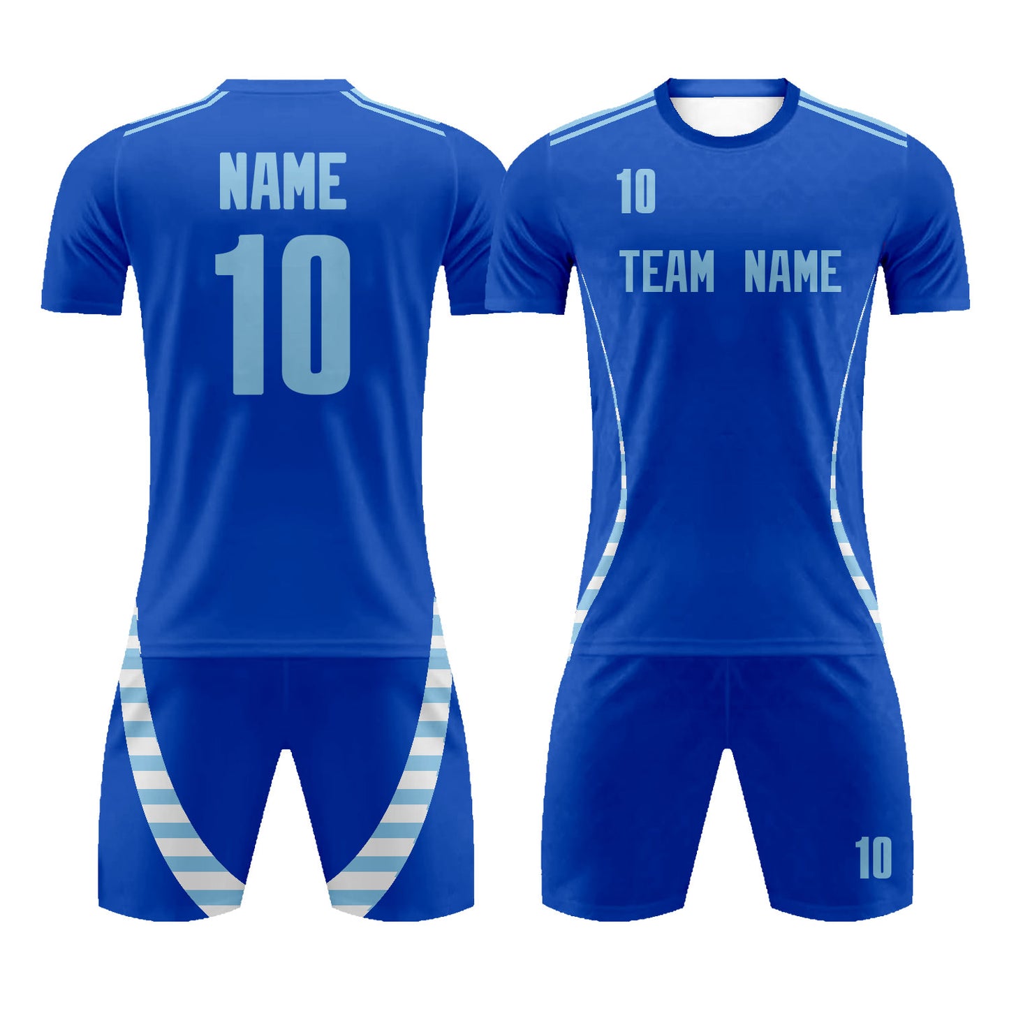 Custom Soccer Shirt and Shorts with Name Number Logo