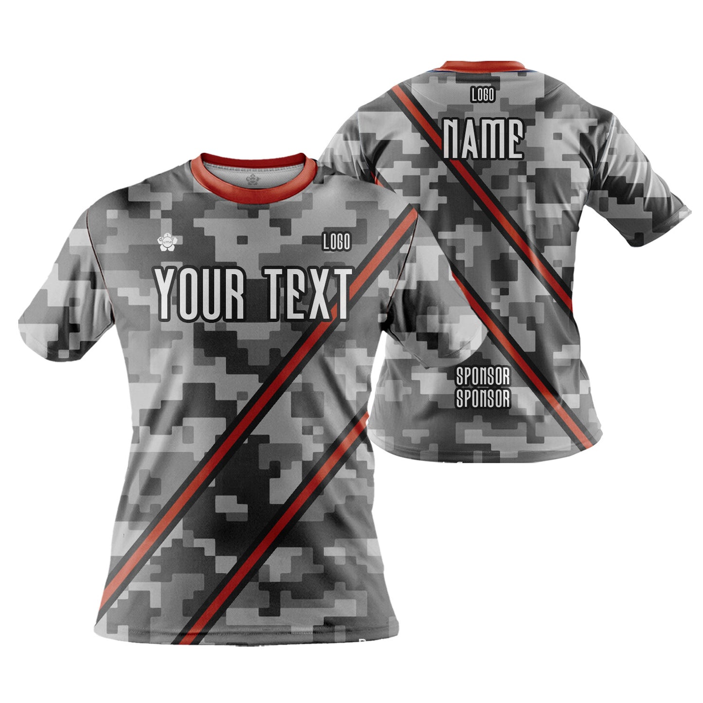 Custom Unisex Camouflage Series Jersey Shirt Short Sleeve for Running
