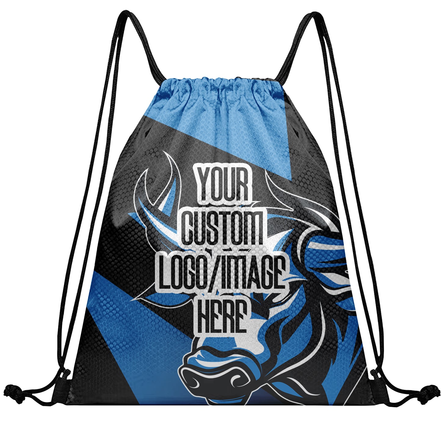 Custom Drawstring Bags Sublimation Printed Logo Text Team Backpack